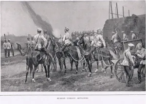 Russian Cossack Artillery during the Russo-Japanese War (litho) Russian Cossack Artillery during the Russo-Japanese War (litho)
