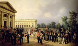 The Russian Guard in Tsarskoye Selo in 1832, 1841 (oil on canvas) The Russian Guard in Tsarskoye Selo in 1832, 1841 (oil on canvas)