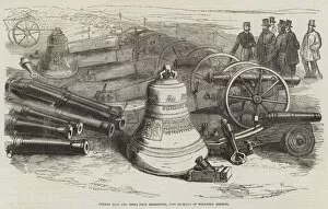 Russian Guns and Bells from Sebastopol, just received at Woolwich Arsenal (engraving)