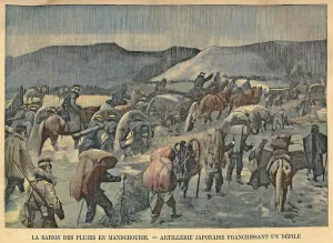 Russo-Japanese War (Japanese Russo War): Japanese troops of General Kuroki in Manchuria Russo-Japanese War (Japanese Russo War): Japanese troops of General Kuroki in Manchuria