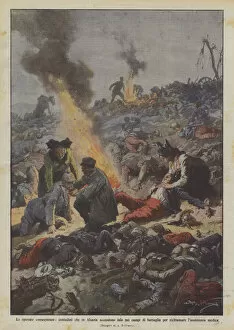 Rescuing Gallery: The ruthless consequences, peasants who in Alsace light bonfires in the battlefields to