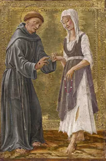 Gold Background Collection: The Sacred Exchange between Saint Francis and Lady Poverty par Francesco di Giorgio Martini