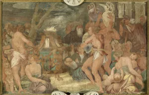 The Sacrifice (fresco of the gallery Francois 1er) 16th century The Sacrifice (fresco of the gallery Francois 1er) 16th century