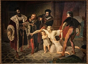 Morte Gallery: The sacrifice of Ines Di Castro (Ines Di Castros Death) (oil on canvas)
