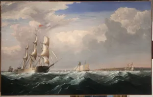 Sailing Ships off the New England Coast, c.1855 (oil on canvas) Sailing Ships off the New England Coast, c.1855 (oil on canvas)