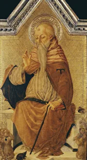 Saint Anthony Abbot enthroned with Members of a Confraternity Saint Anthony Abbot enthroned with Members of a Confraternity