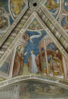 Saint Augustine is sent by his mother Monique to study in Thagaste (Fresco, 15th century) Saint Augustine is sent by his mother Monique to study in Thagaste (Fresco, 15th century)