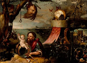 Saint Christopher and the Christ Child, c.1550 (oil on panel)