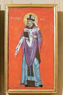 Religious Illustration Gallery: Saint Erasmus, Venetian Byzantine painter, first half of the 4th century (oil on panel)