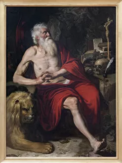 Saint Jerome meditating, Painting attributed to Artus Wolffort (1581-1641)