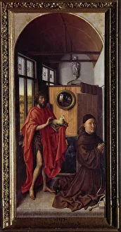 Saint John the Baptist and the Franciscan brother Henri de Werl Wood painting by Robert Saint John the Baptist and the Franciscan brother Henri de Werl Wood painting by Robert