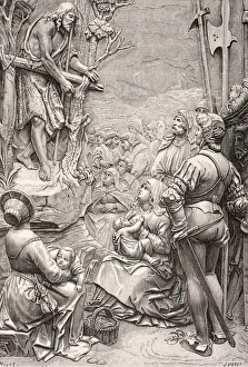 Saint John The Baptist Preaching In The Desert (engraving) Saint John The Baptist Preaching In The Desert (engraving)