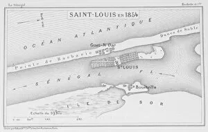 Island of Saint-Louis Collection: Saint-Louis in 1854, illustration from Le Senegal