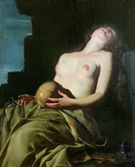 Mary Madgalena Collection: Saint Mary Magdalene penitent, 1625-27 (oil on canvas)