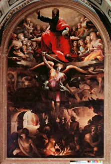 Saint Michael Chasing Rebel Angels Painting by Domenico Beccafumi (1486-1551 Saint Michael Chasing Rebel Angels Painting by Domenico Beccafumi (1486-1551