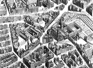 The Sainte-Genevieve area, Paris, detail from the Plan of Paris The Sainte-Genevieve area, Paris, detail from the Plan of Paris