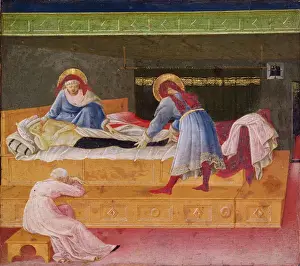Saints Cosmas and Damian Healing Justin, 1445 (oil & tempera on panel) Saints Cosmas and Damian Healing Justin, 1445 (oil & tempera on panel)