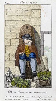 Salad salesman - in ' Cris de Paris', deb. 19th century Salad salesman - in ' Cris de Paris', deb. 19th century