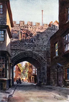 Salisbury, High Street Gateway into the Close (colour litho) Salisbury, High Street Gateway into the Close (colour litho)