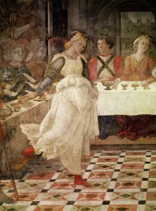 Salome dancing at the Feast of Herod, detail of the fresco cycle of the Lives of the SS Salome dancing at the Feast of Herod, detail of the fresco cycle of the Lives of the SS