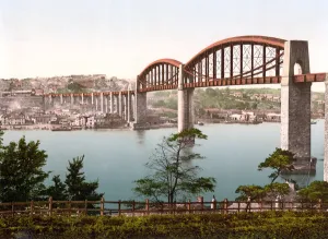 Saltash Bridge, Plymouth (hand-coloured photo) Saltash Bridge, Plymouth (hand-coloured photo)