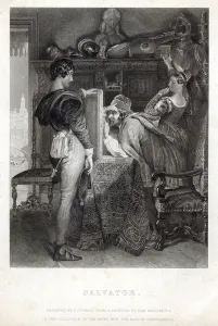 Salvator, engraved by Ferdinand Jean Joubert (1810-84) (engraving) Salvator, engraved by Ferdinand Jean Joubert (1810-84) (engraving)