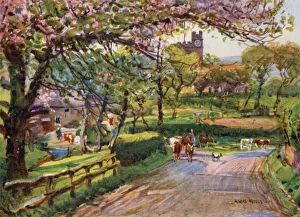 Samlesbury, in Lower Ribblesdale (colour litho) Samlesbury, in Lower Ribblesdale (colour litho)