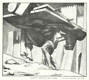 William (after) Small Gallery: Samson carrying the Gates (engraving)