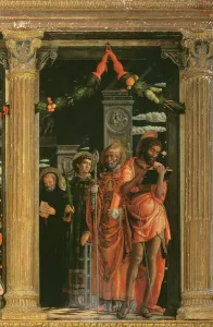 Detail of San Zeno Altarpiece, 1456-60 (oil on panel) Detail of San Zeno Altarpiece, 1456-60 (oil on panel)