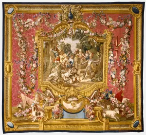 Sancho's cowardice at the hunt, 1772 (silk and wool) Sancho's cowardice at the hunt, 1772 (silk and wool)