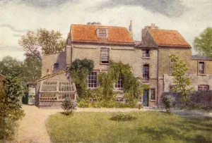 Sandford Manor House from back garden, 1898 (colour litho) Sandford Manor House from back garden, 1898 (colour litho)