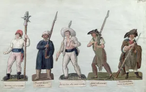 A Sans Culotte with his Pike, a Carter, a Market Porter, a Cobbler and a Carpenter A Sans Culotte with his Pike, a Carter, a Market Porter, a Cobbler and a Carpenter