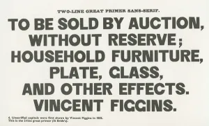 Sans serif poster, 1832 Sans serif poster, 1832