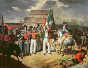 Santa Anna defies the Spanish troops of Ferdinand VII (oil on canvas) Santa Anna defies the Spanish troops of Ferdinand VII (oil on canvas)
