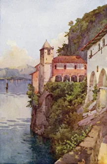 Ella Du Cane Gallery: Santa Caterina, Lago Maggiore (colour litho)
