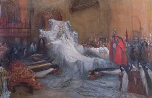 Sarah Bernhardt in the title role of Saint Teresa of Avila in the play ' Sarah Bernhardt in the title role of Saint Teresa of Avila in the play '