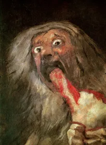 Saturn devouring his Son (detail of the head of Saturn), c Saturn devouring his Son (detail of the head of Saturn), c