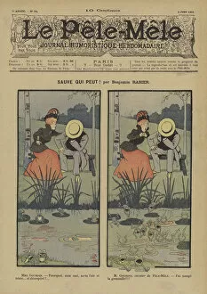 Sauve qui peut! Illustration for Le Pele-Mele, 1901 (colour litho)