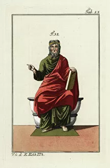 Poeple Gallery: Saxon king in ceremonial robes. , 1796 (engraving)