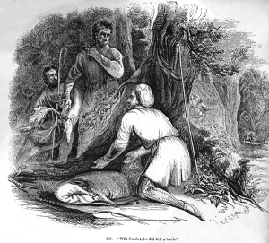 Will Scarlet Kills a Buck (engraving) (b/w photo) Will Scarlet Kills a Buck (engraving) (b/w photo)