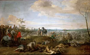 Scene de bataille, guerre de trente ans - Battlefield. Scene from the Thirty Years War, by Snayers, Pieter (1592-1667)