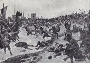 Corpses Gallery: A scene from the Battle of Brunanburh, fought between Aethelstan