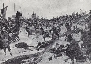 Corpses Gallery: A scene from the Battle of Brunanburh, fought between Aethelstan