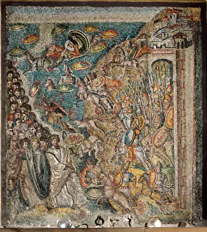 Scene from the Book of Moses: The parting of the Red Sea (mosaic)
