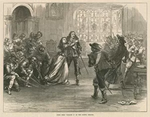 Scene from Charles I at the Lyceum Theatre, London (engraving)