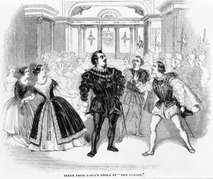 Scene from Costas Opera of Don Carlos, 1844 (engraving) Scene from Costas Opera of Don Carlos, 1844 (engraving)