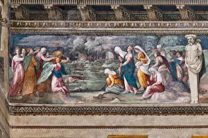 Scene of flood withe the myth of Alcyone and Ceyx, 1517-1518 (fresco)