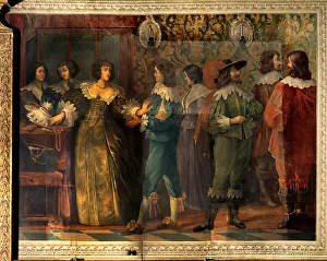Scene of the life of Charles de Valois (1573-1650), Duke of Angouleme - Party scene given Scene of the life of Charles de Valois (1573-1650), Duke of Angouleme - Party scene given