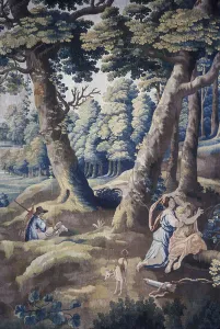 Scene from the Life at Country Mansion tapestry series (textile Scene from the Life at Country Mansion tapestry series (textile