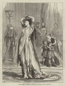 Scene from 'Medea in Corinth,' at the Lyceum Theatre (engraving) Scene from 'Medea in Corinth,' at the Lyceum Theatre (engraving)